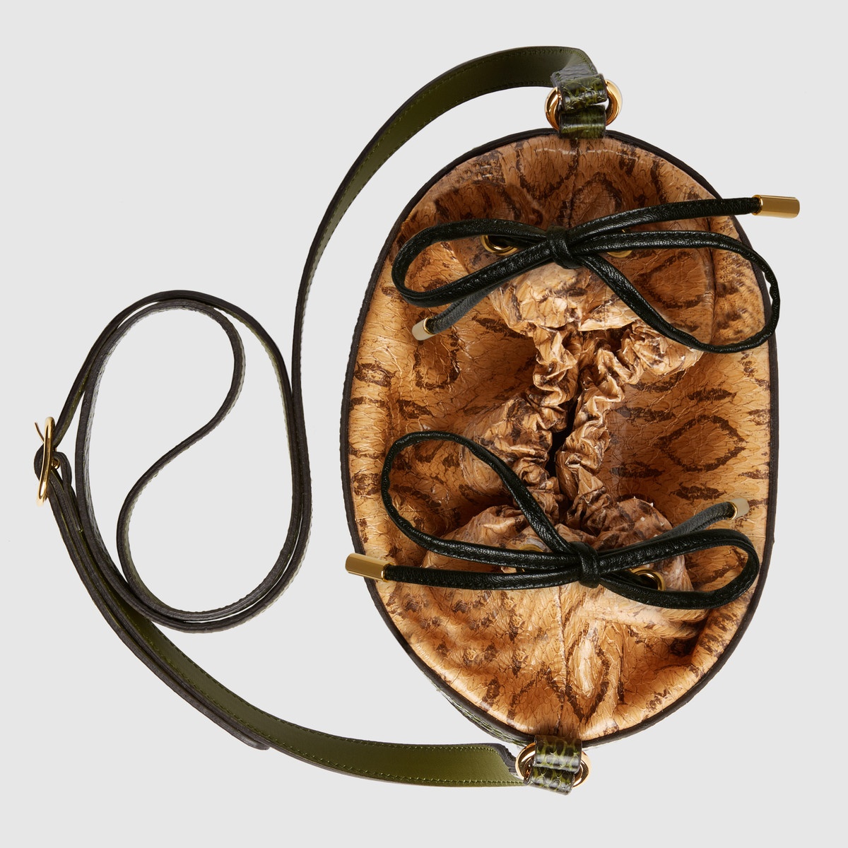 Gucci Horsebit 1955 snakeskin bucket bag - 6