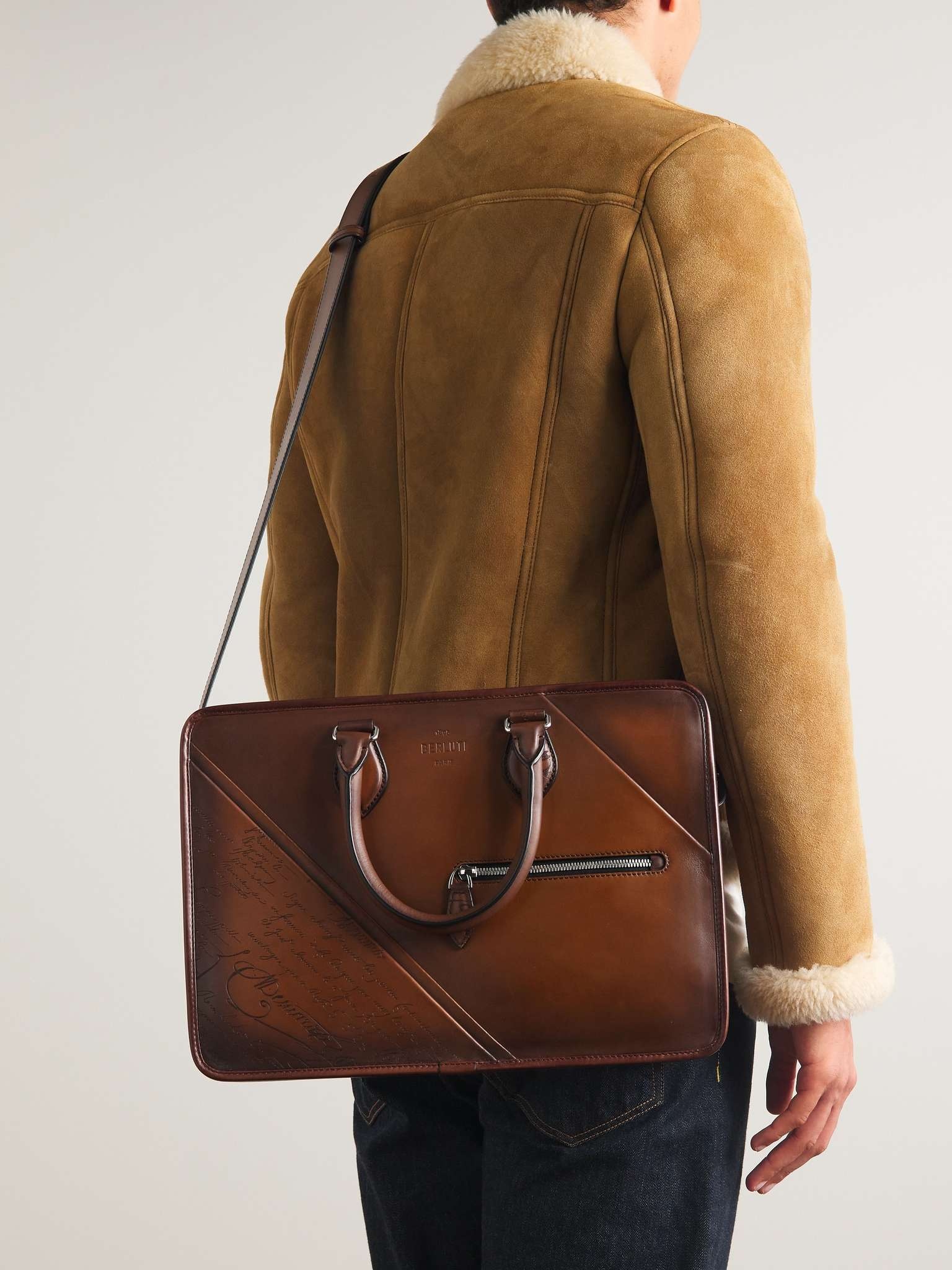 Berluti Un Jour Mini Scritto Leather Briefcase - M245410 | REVERSIBLE