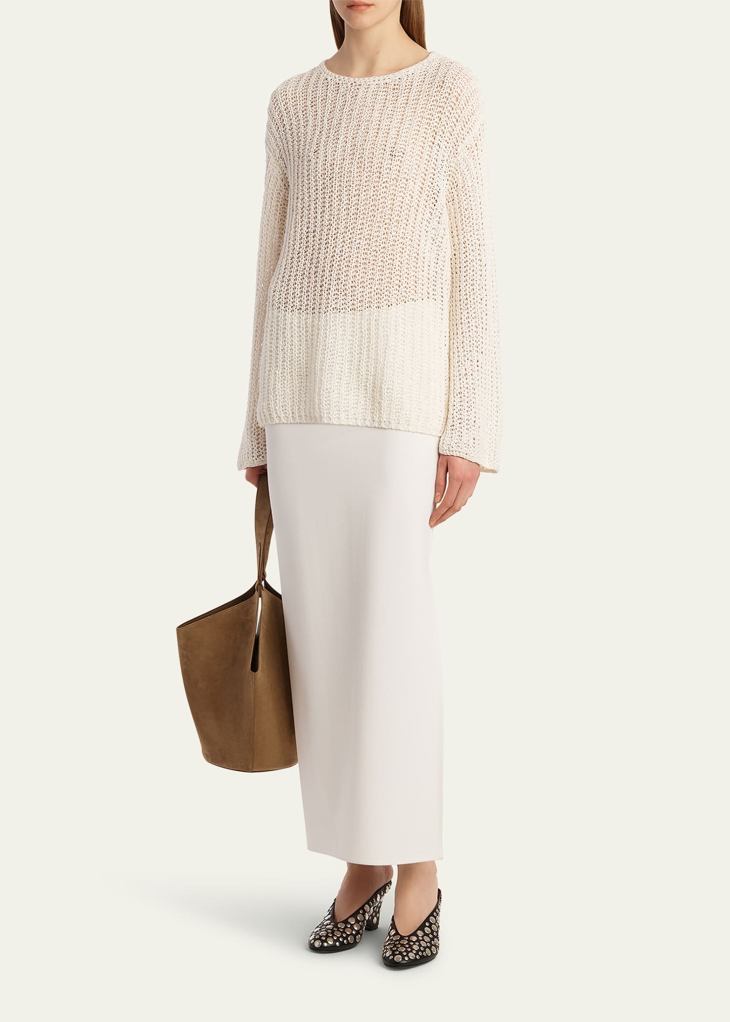 Elowen Cotton Open-Knit Sweater - 2