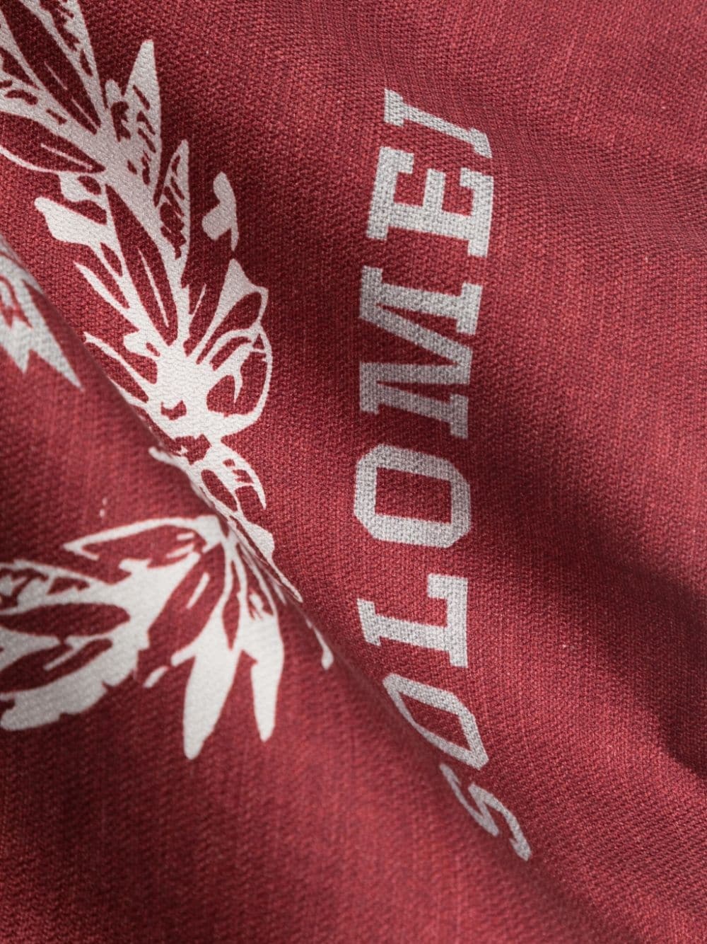 logo-print silk scarf - 3