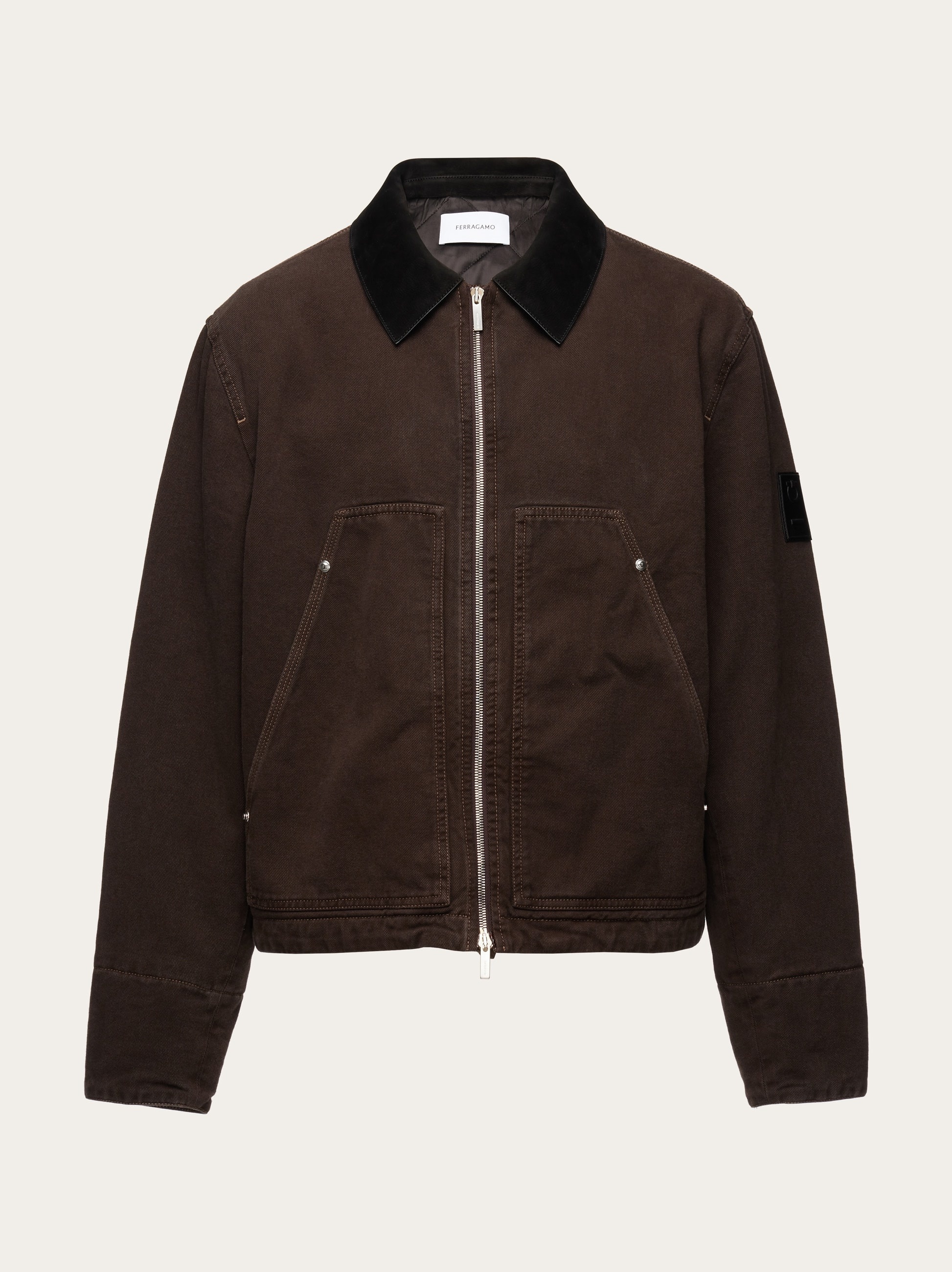 Padded denim blouson - 1