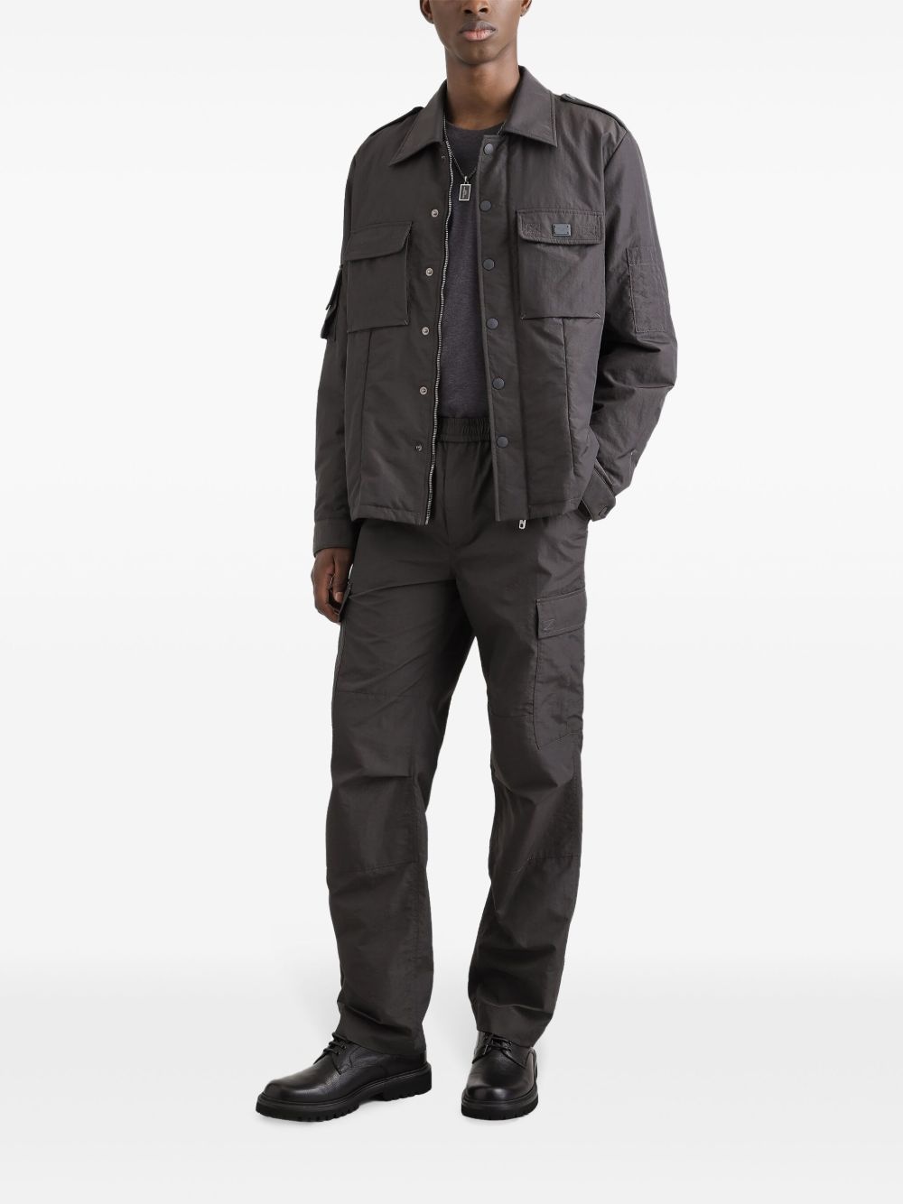 logo-plaque cargo pants - 2