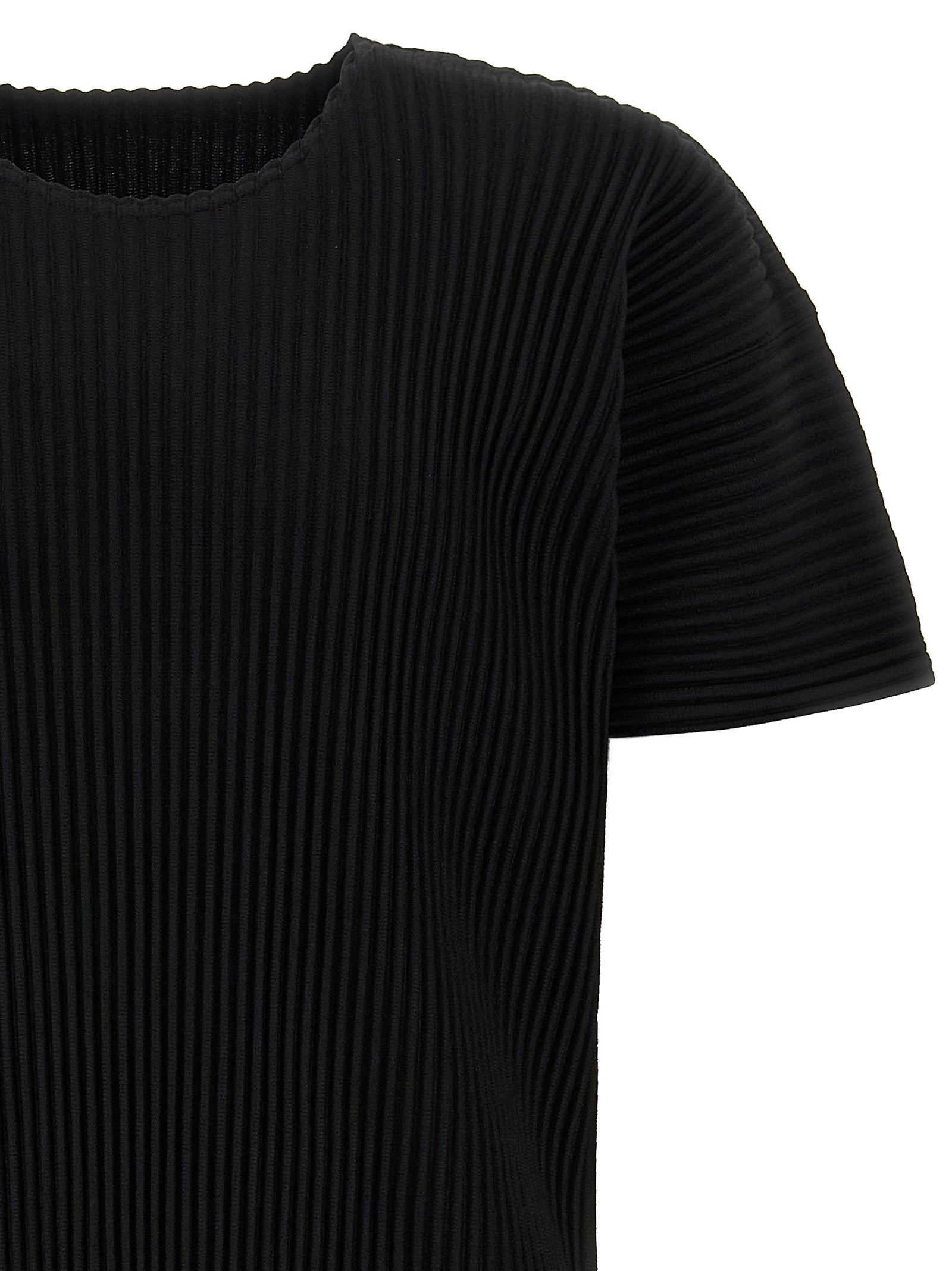 Pleated T-Shirt Black - 3