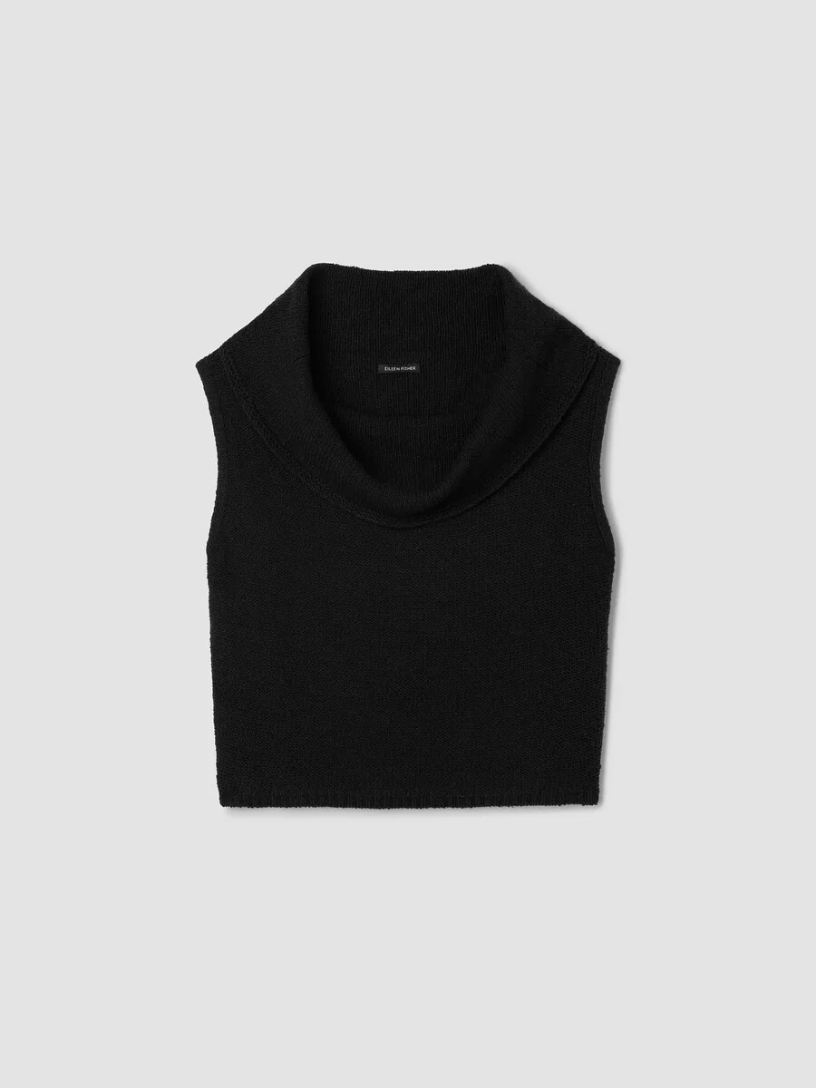 Peruvian Cotton Cloud Drape Neck Vest - 1