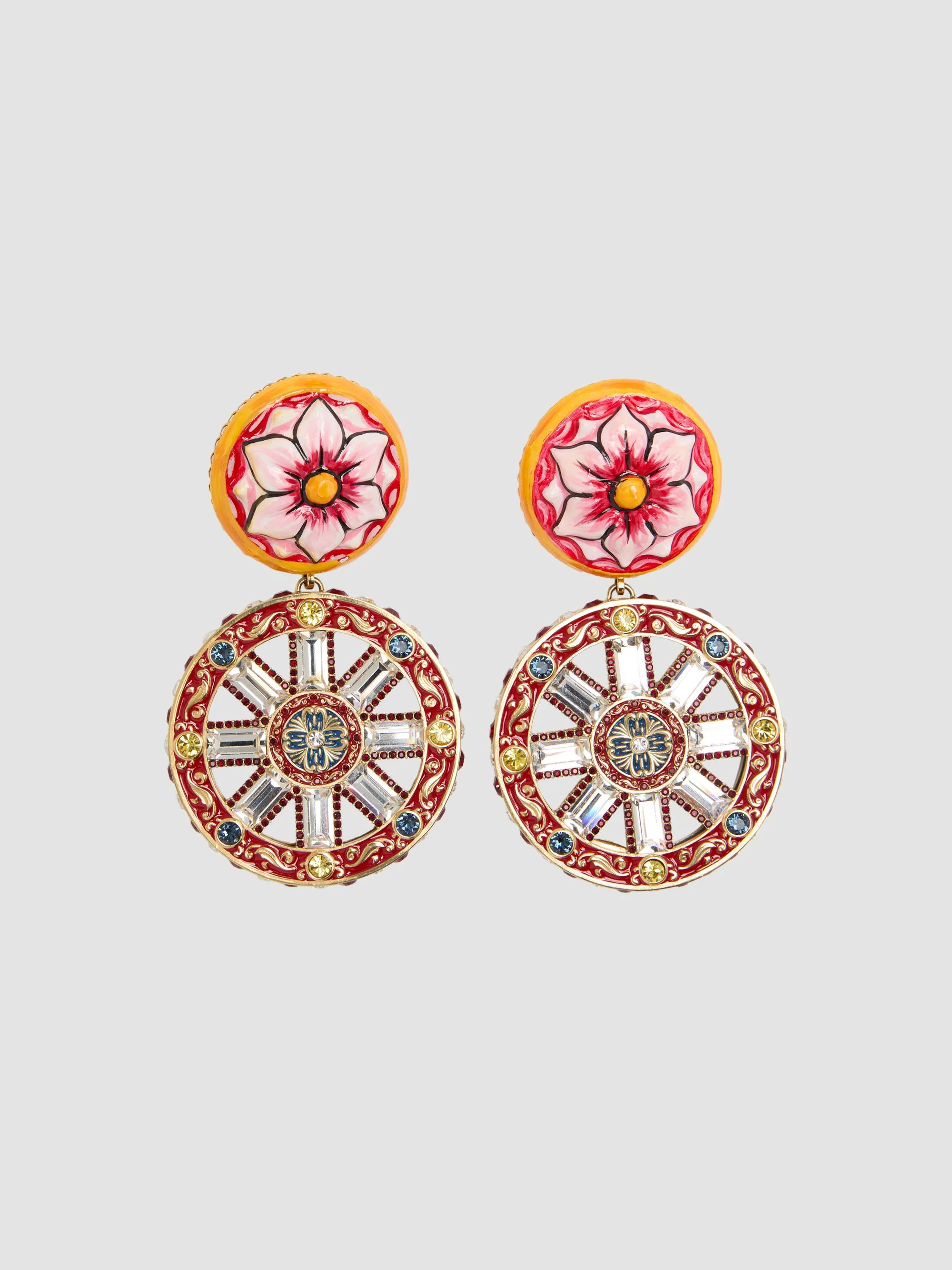 Women's Goldtone, Glass Crystal & Resin Clip-On Drop Earrings - Multicolor - 1