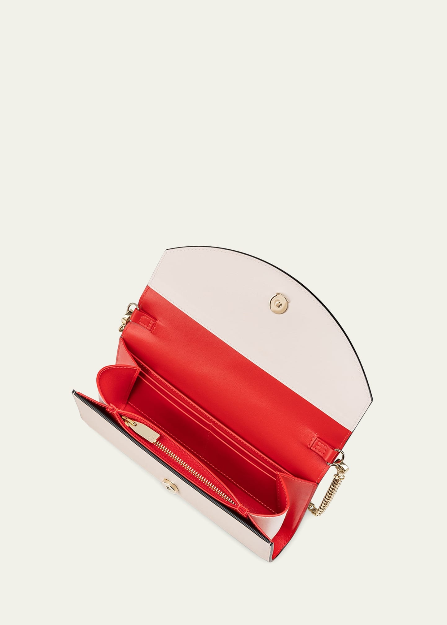 Loubi54 Envelope Flap Leather Wallet on Chain - 4