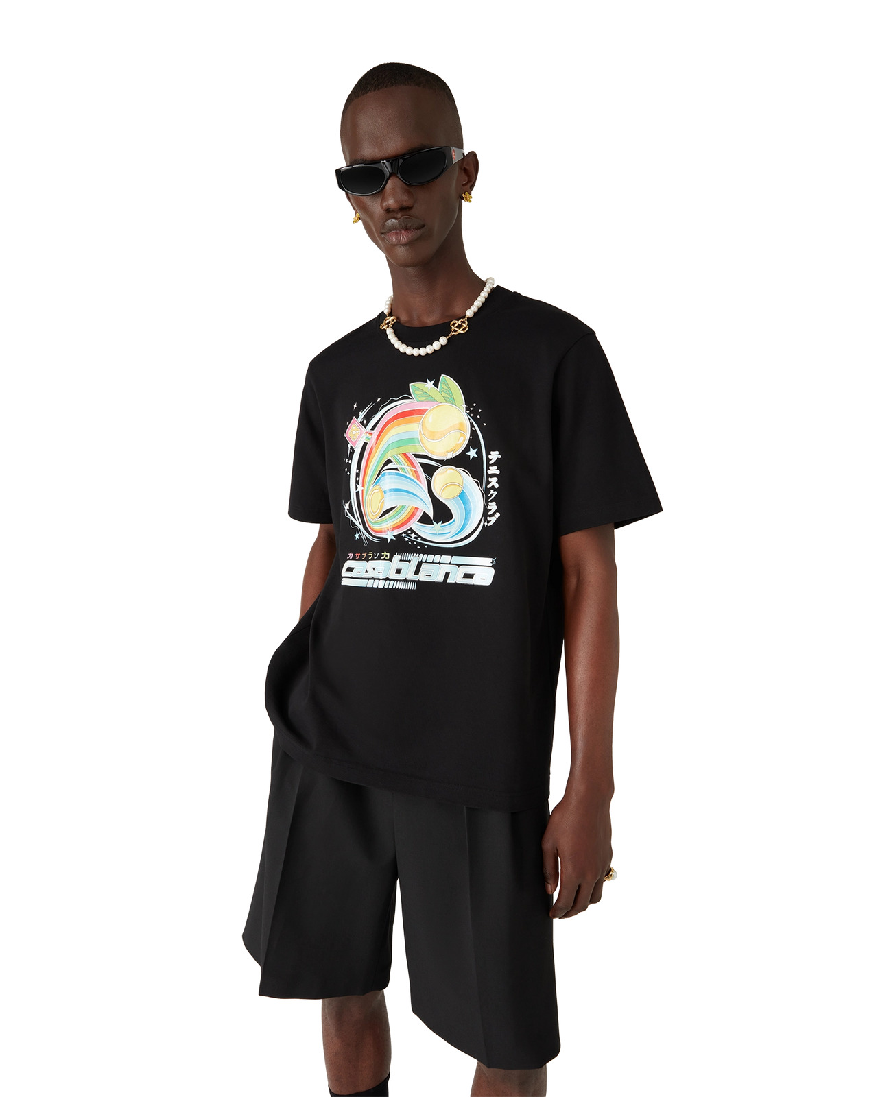 Manga Tennis Ball Short Sleeve T-Shirt | Casablanca Paris - 2