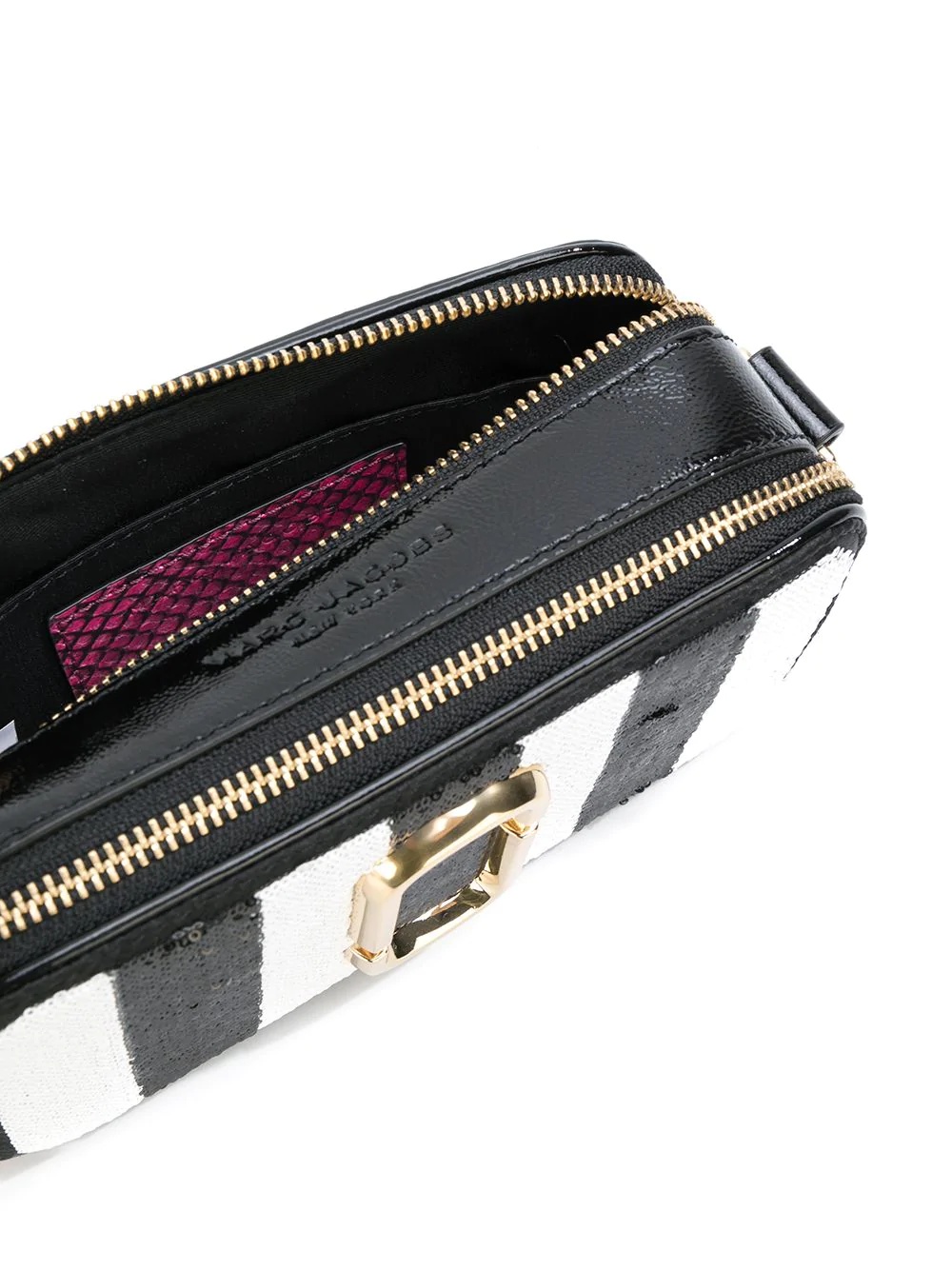 Sequin striped Snapshot small camera bag - 4