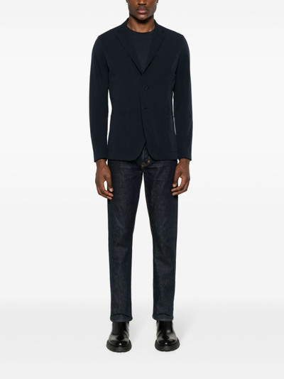 Herno single-breasted seersucker blazer outlook