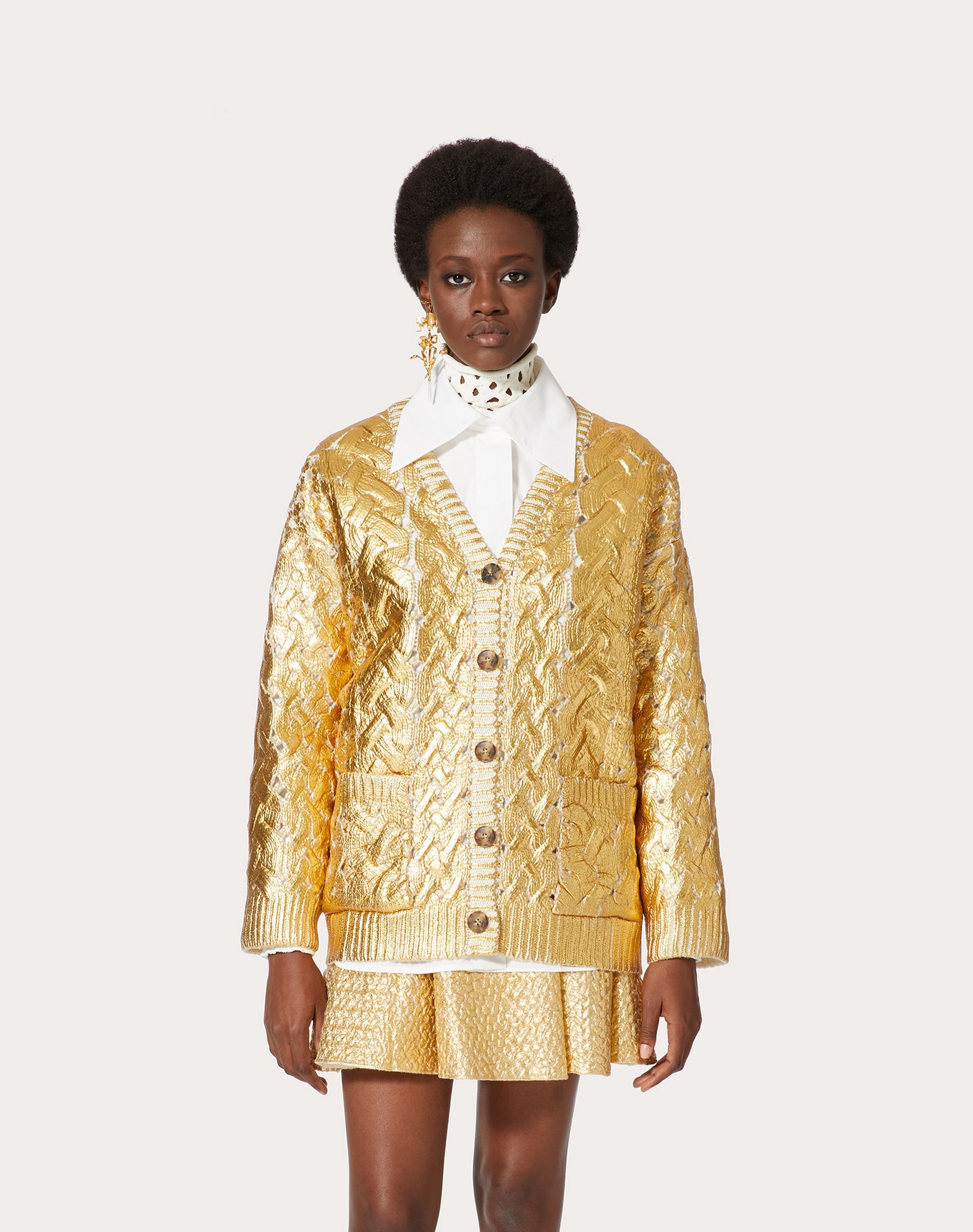 GOLD WOOL CARDIGAN - 3