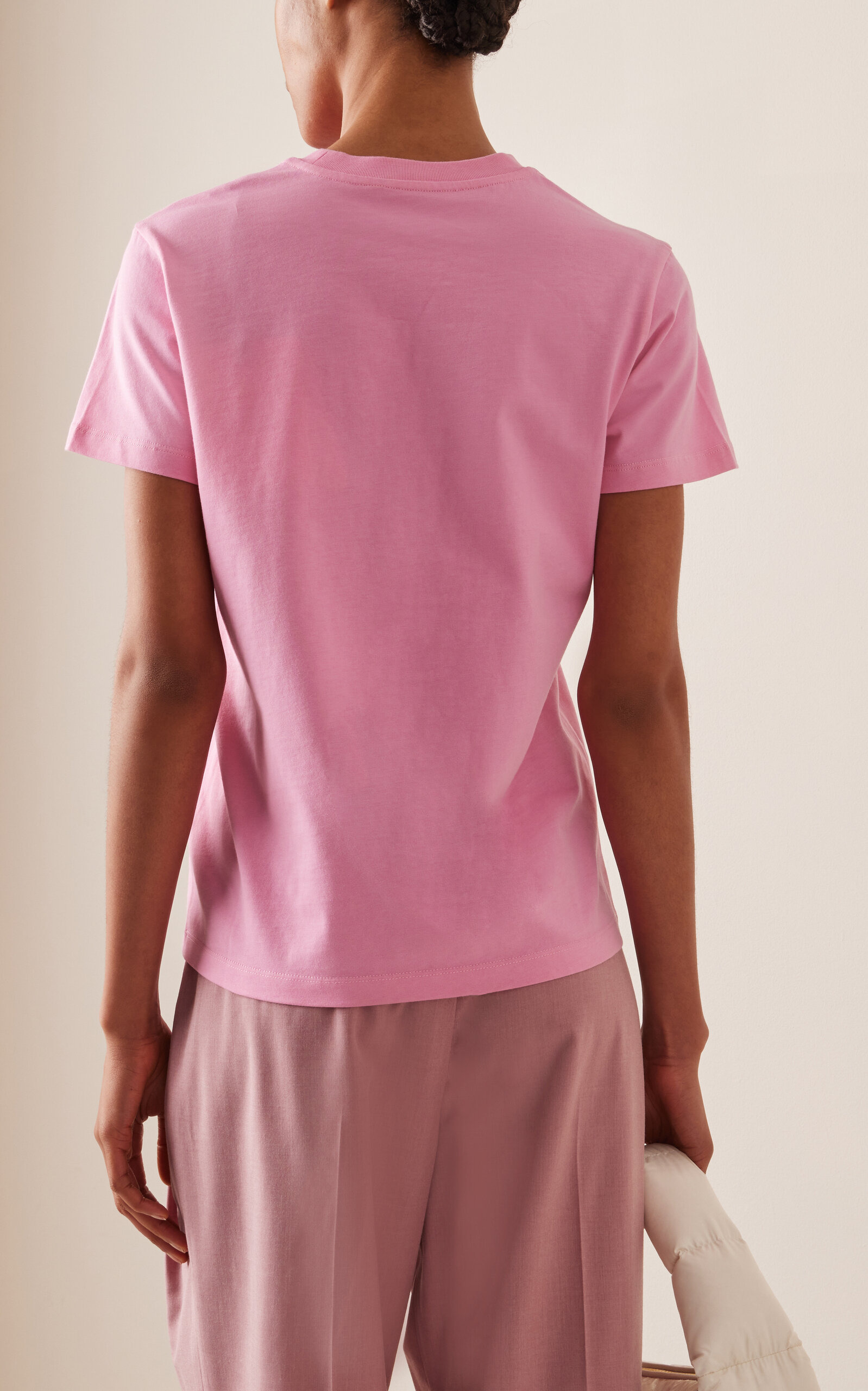 Logo Cotton T-Shirt pink - 4