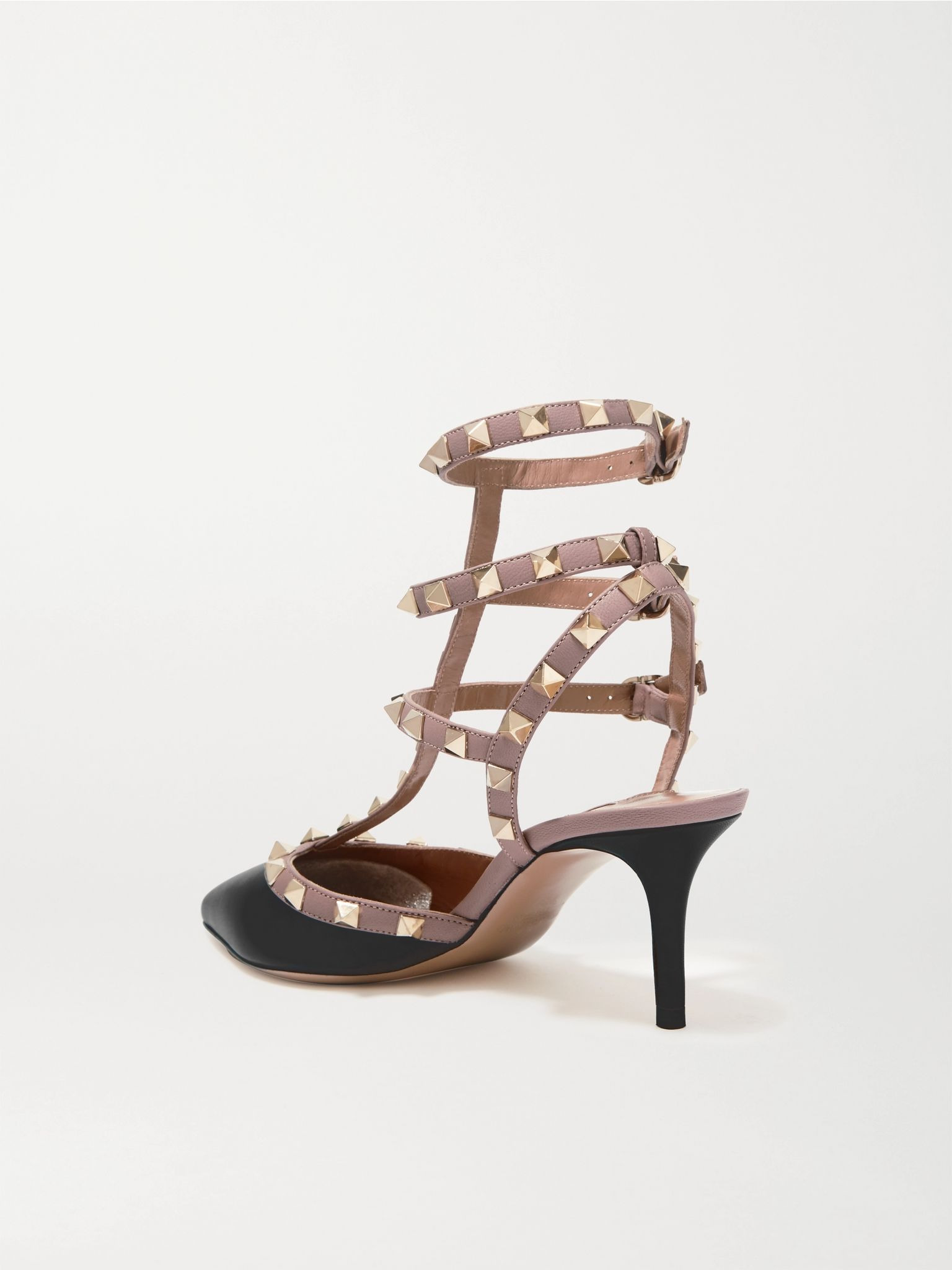 Valentino Garavani Rockstud 65 two-tone leather pumps Black - 3