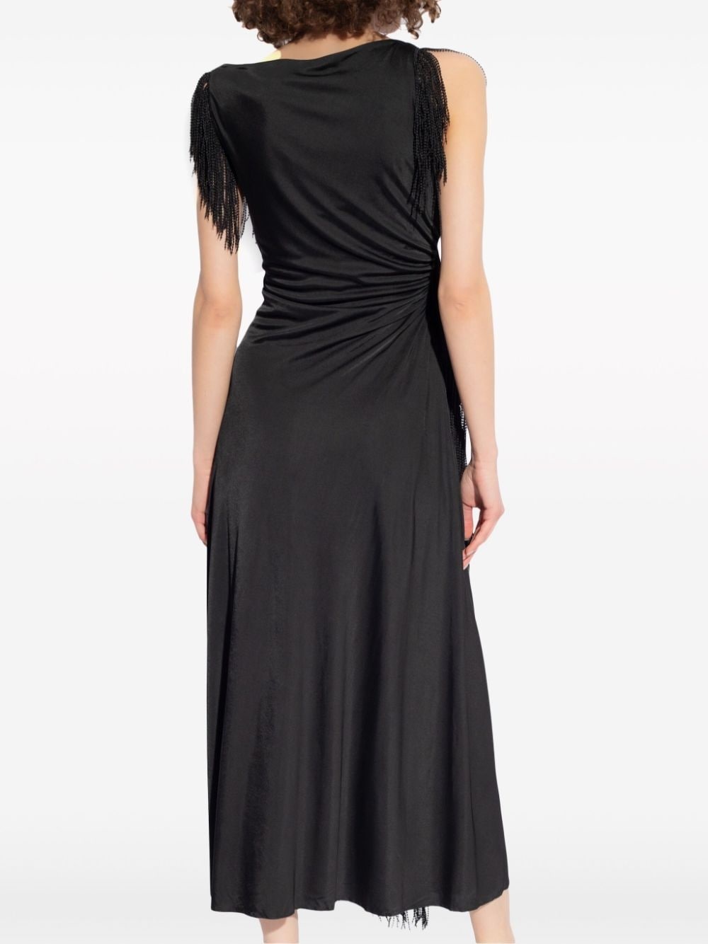 embroidered-detailing midi dress - 4