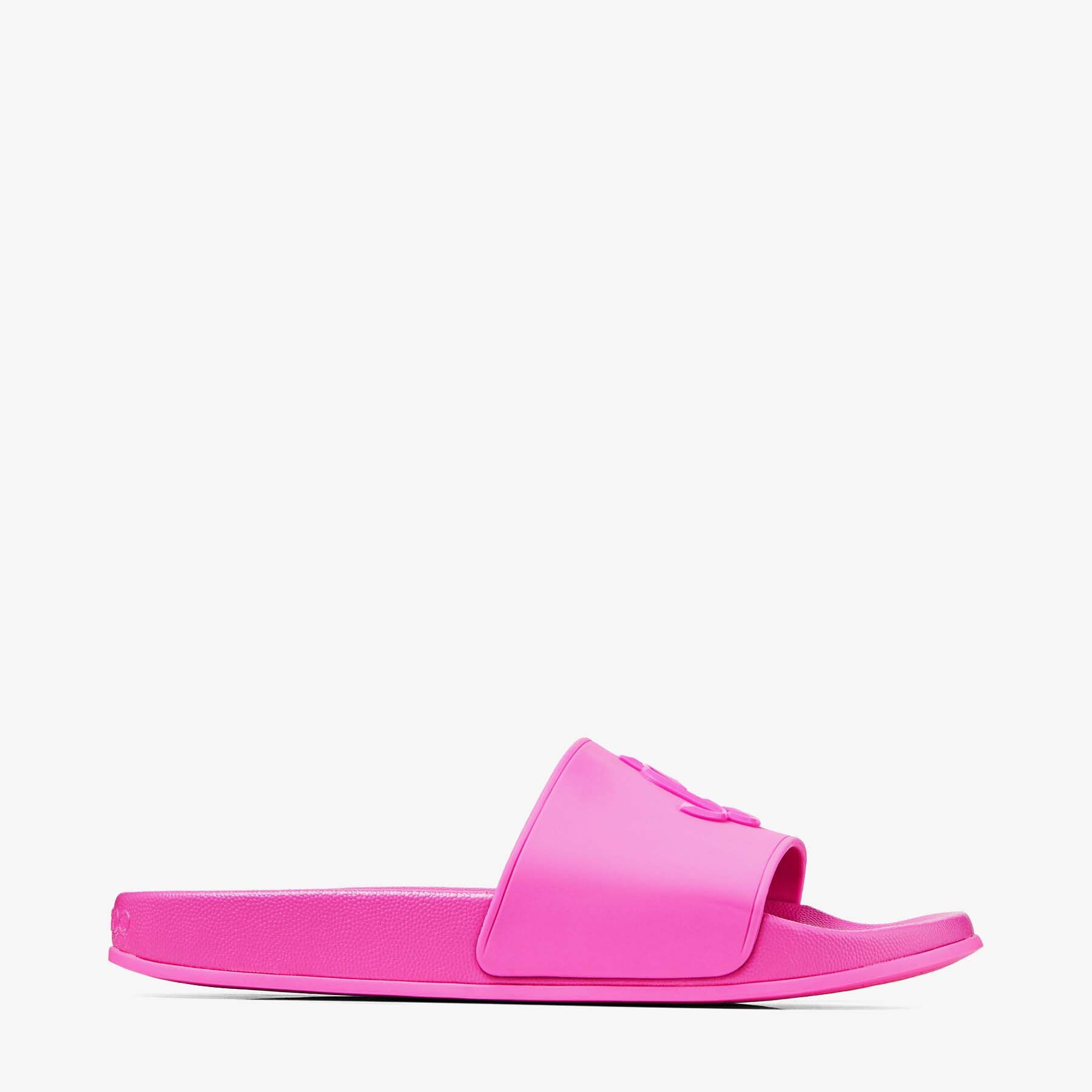 Port/F
Neon Pink Rubber Slides with JC Monogram - 1