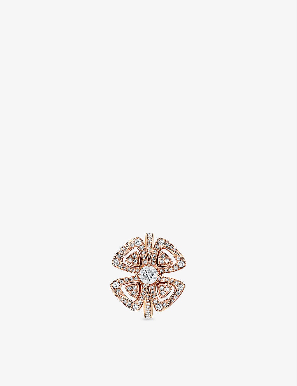 Fiorever 18ct rose gold and pavé diamond ring - 3