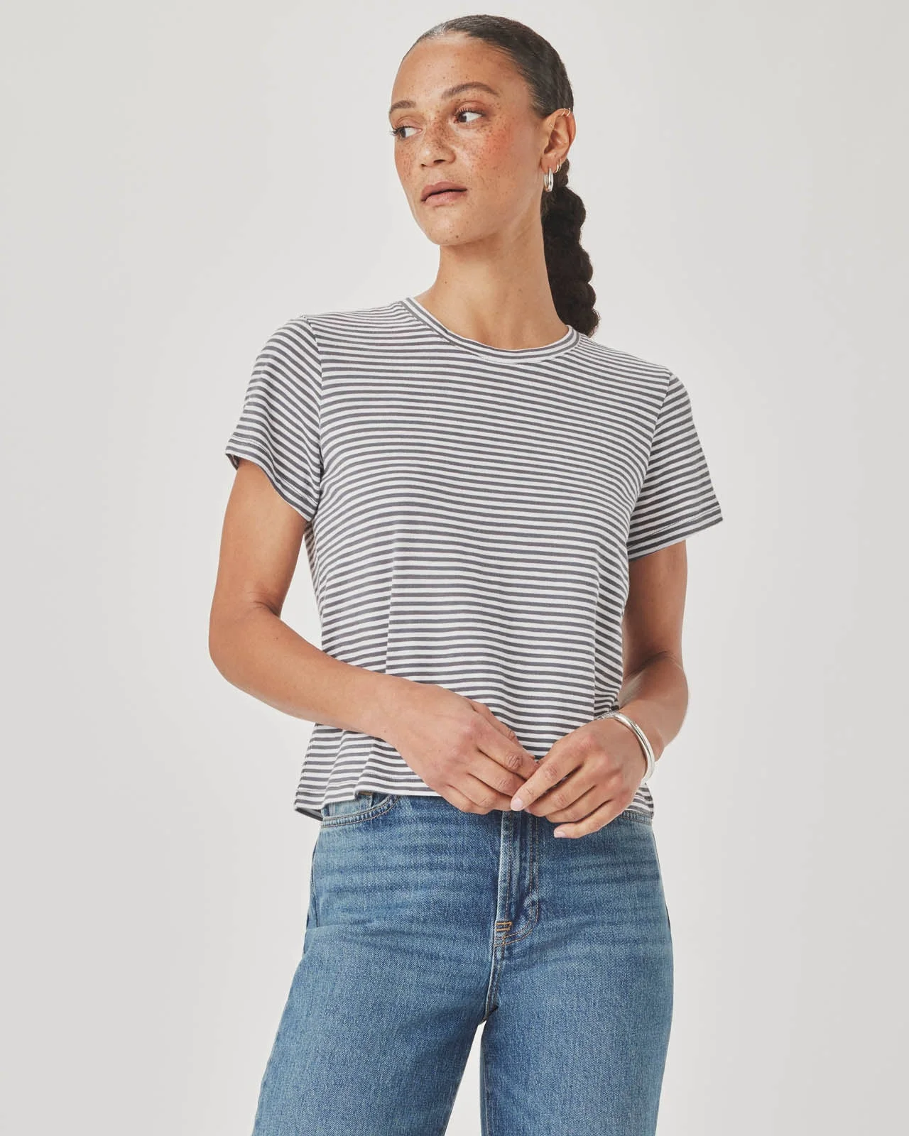 Louisa Short Sleeve Stripe Tee - 1