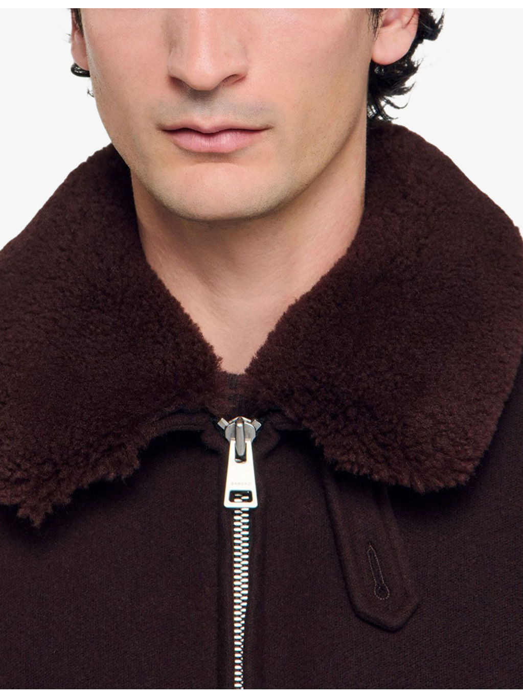 Shearling-Collar Wool-Blend Aviator Jacket - 5