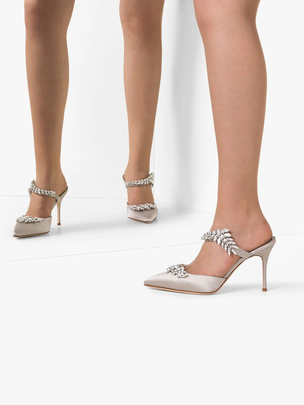 Lurum 110mm crystal-embellished mules - 3