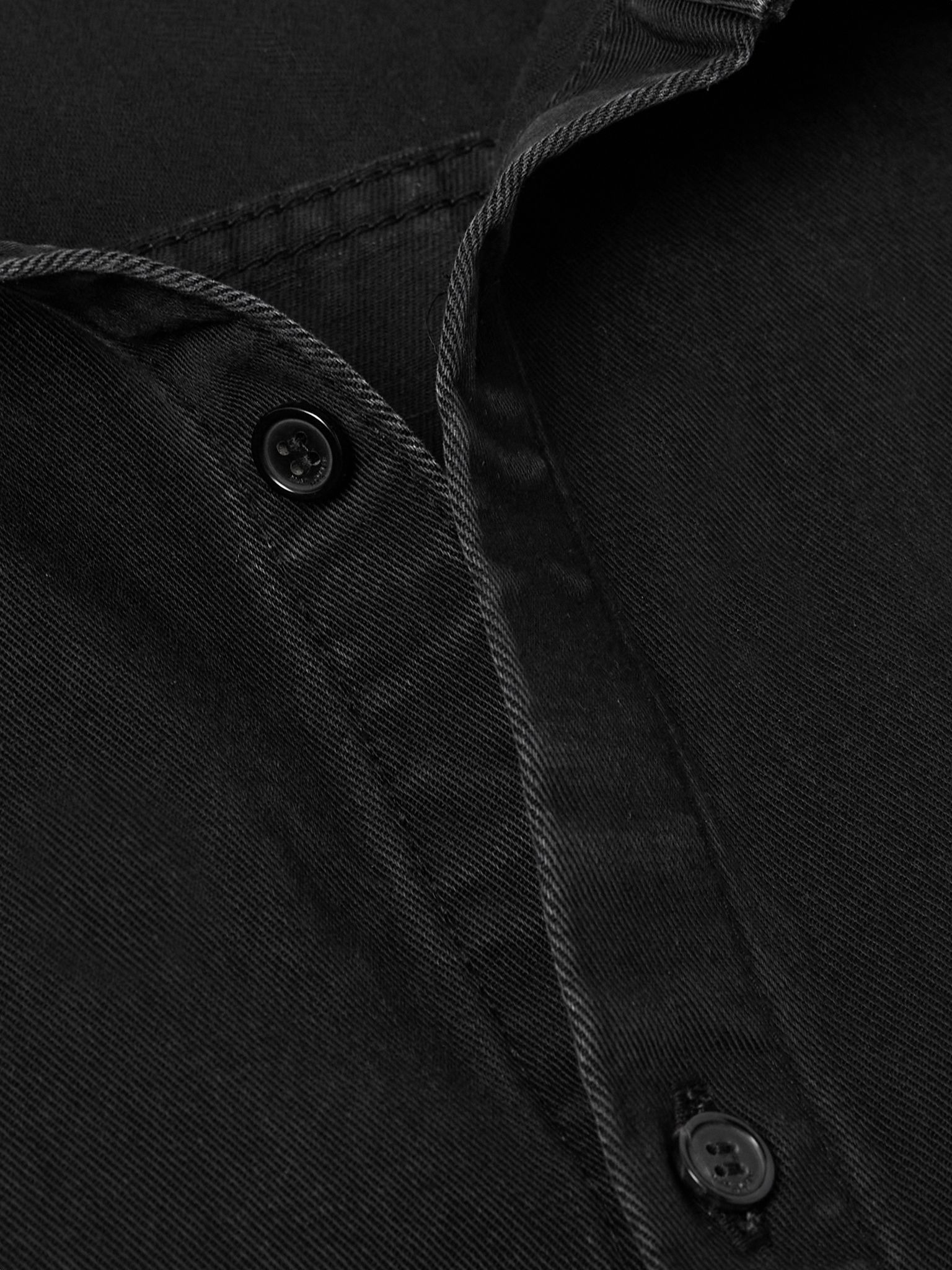 Cotton and Lyocell-Blend Denim Shirt Black - 4