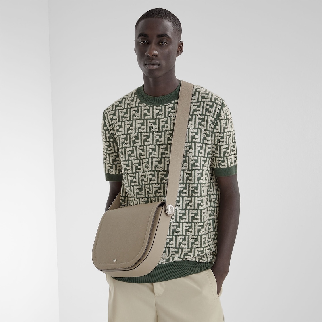 Fendi Roma Leather Chiodo Messenger - 6