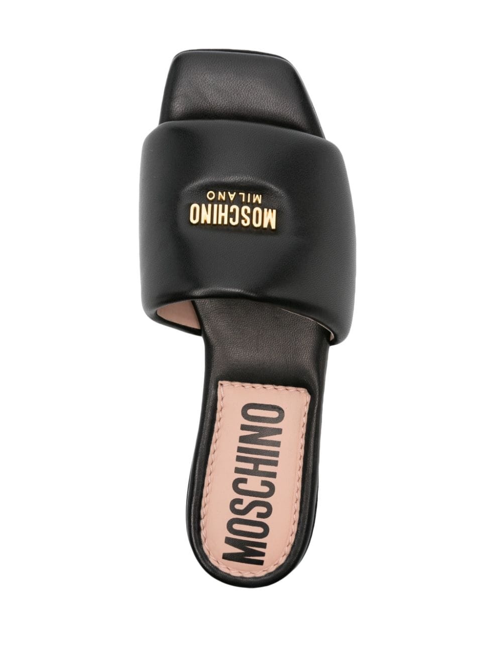 padded logo-appliquÃ© mules - 4