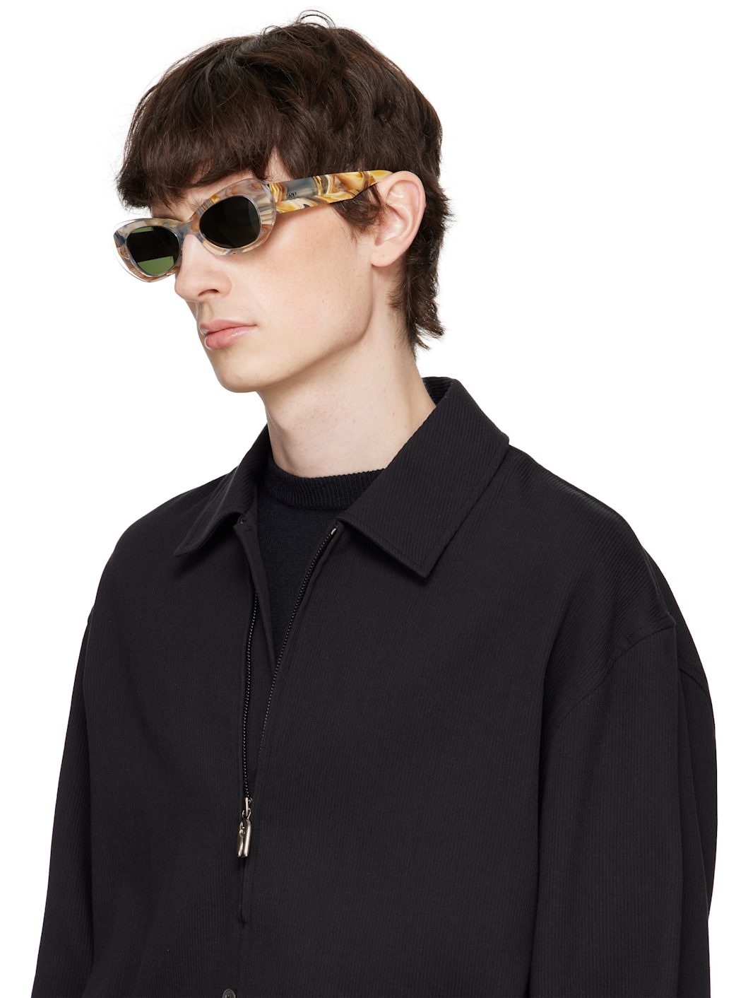 Beige & Gray Izipho Sunglasses - 4