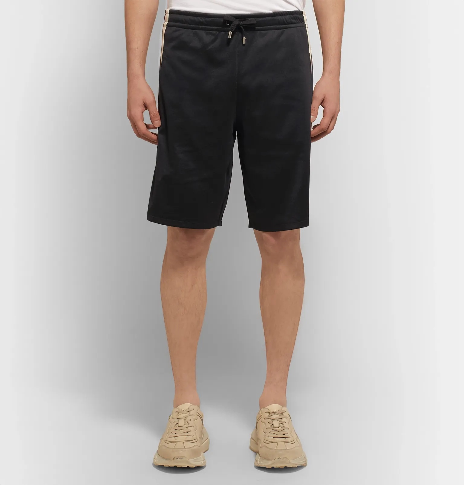 Webbing-Trimmed Tech-Jersey Shorts - 4