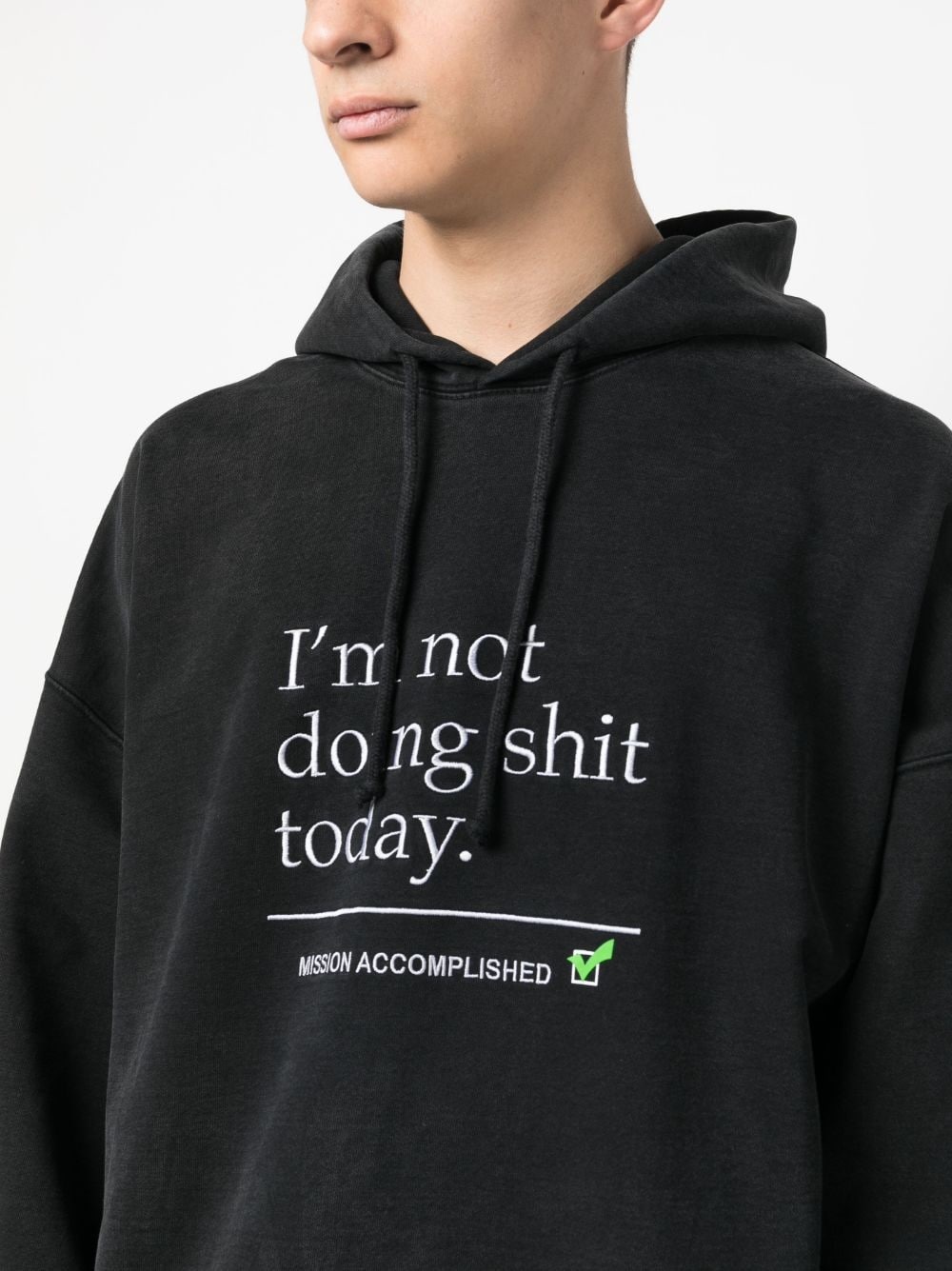 VETEMENNTS Not Doing Shit コットンフーディー VETEMENNTS Not Doing Shit コットンフーディー (VETEMENTS