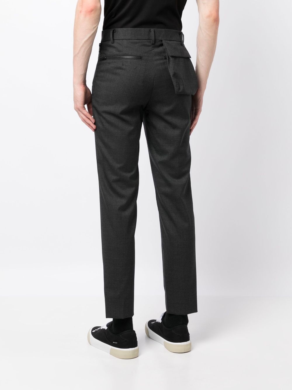 multi-pocket slim-cut trousers - 8