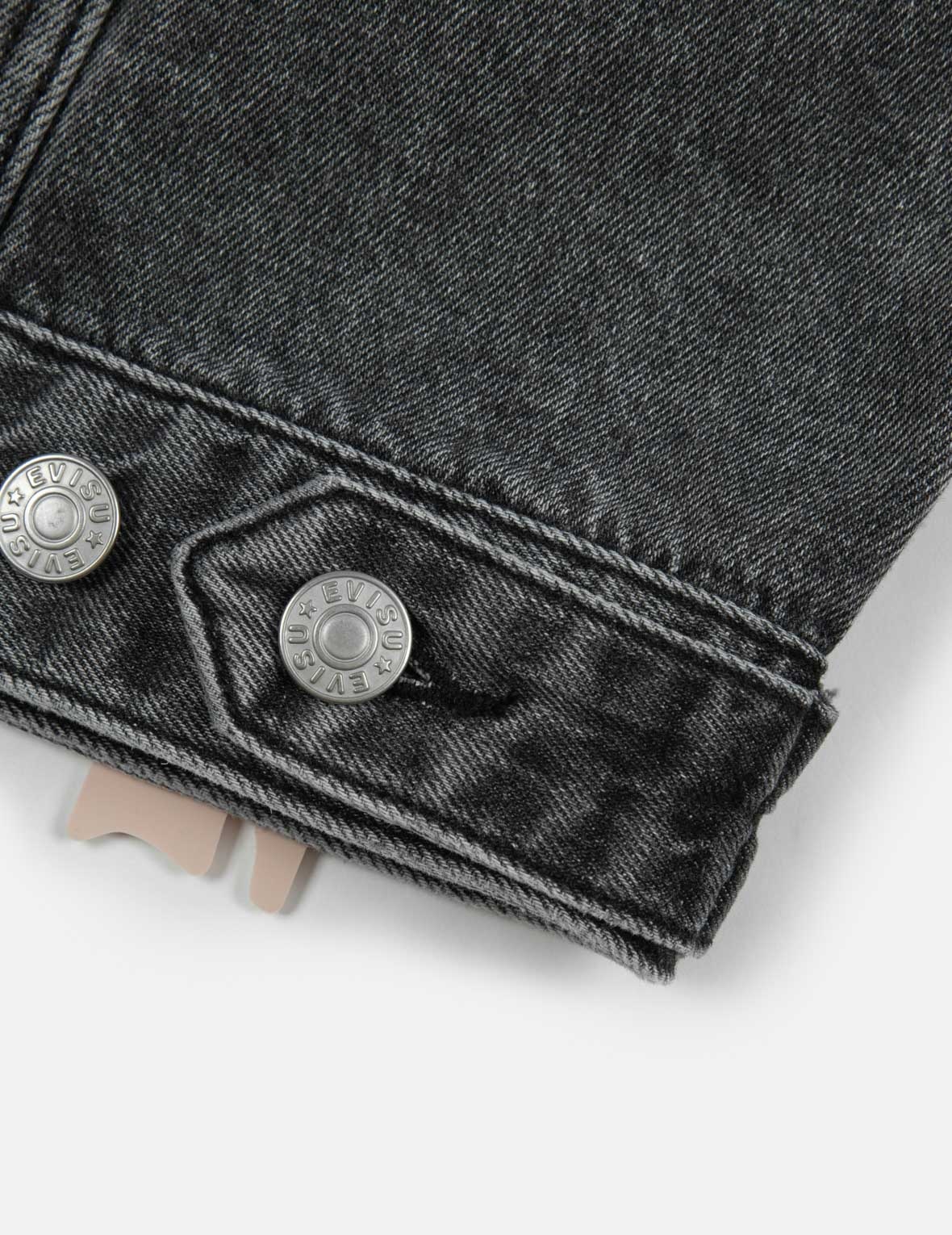 SEAGULL EMBROIDERY AND KAMON EMBOSSED PRINT LOOSE FIT DENIM JACKET - 8