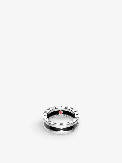 BVLGARI Save the Children sterling silver and black ceramic one-band ring outlook