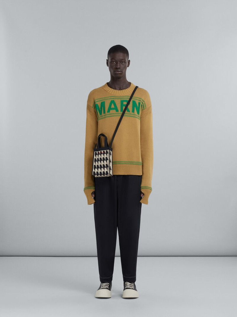 Marni HOUNDSTOOTH JACQUARD MINI SHOULDER BAG outlook