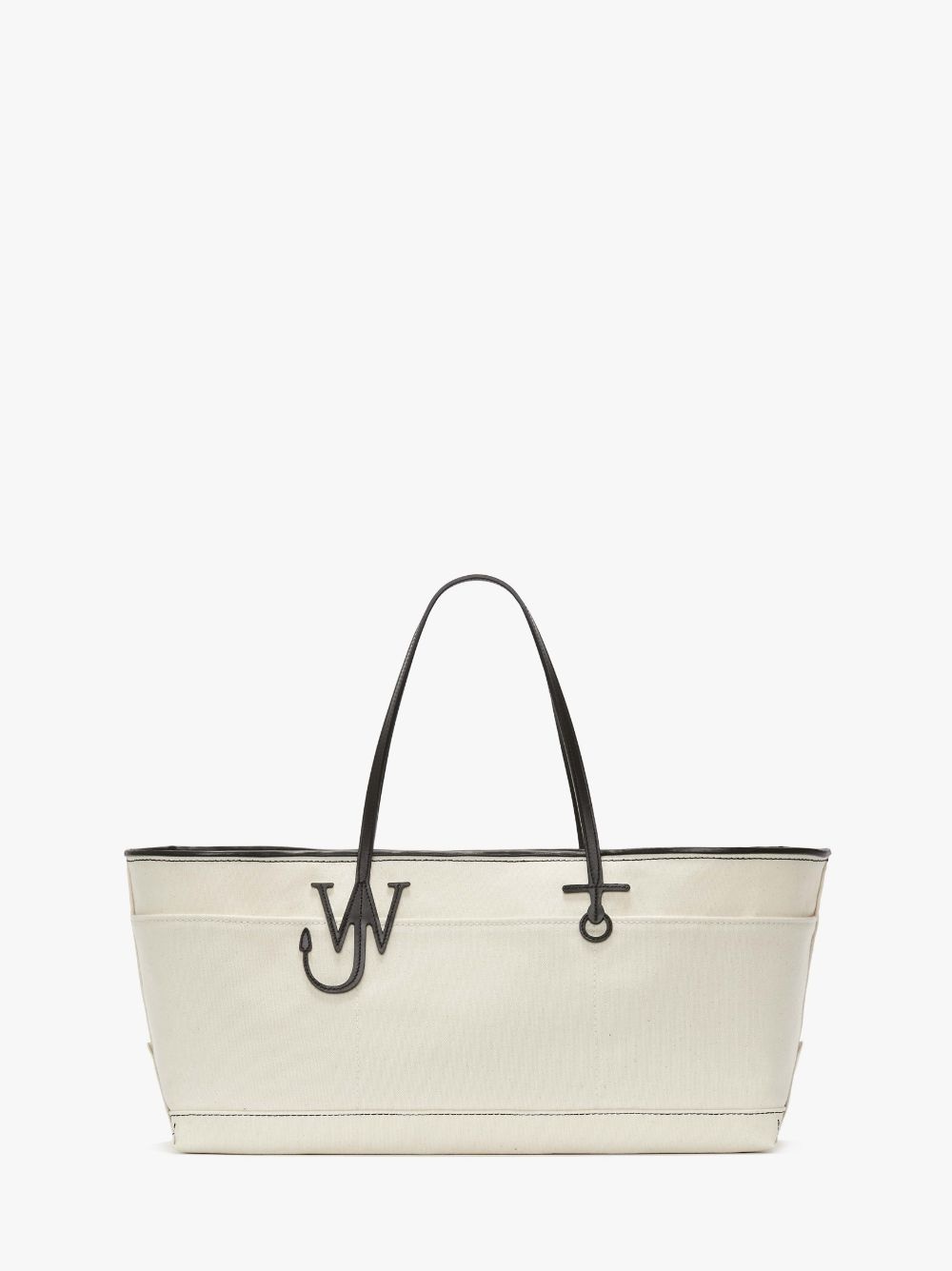 JWアンダーソン コットン＆レザーANCHORトートバッグ ホワイト Tote Bags by JW Anderson