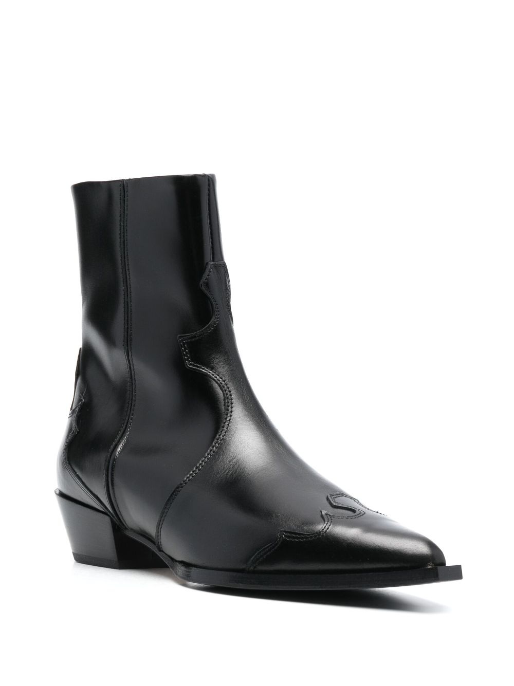 Alby 30mm pointed-toe leather boots - 2