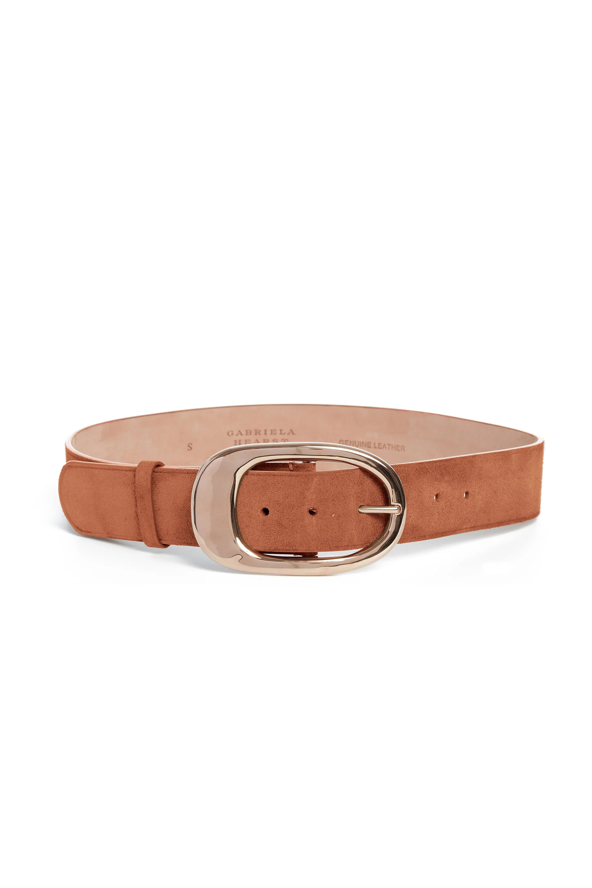 Lozewce Belt in Cognac Suede - 1