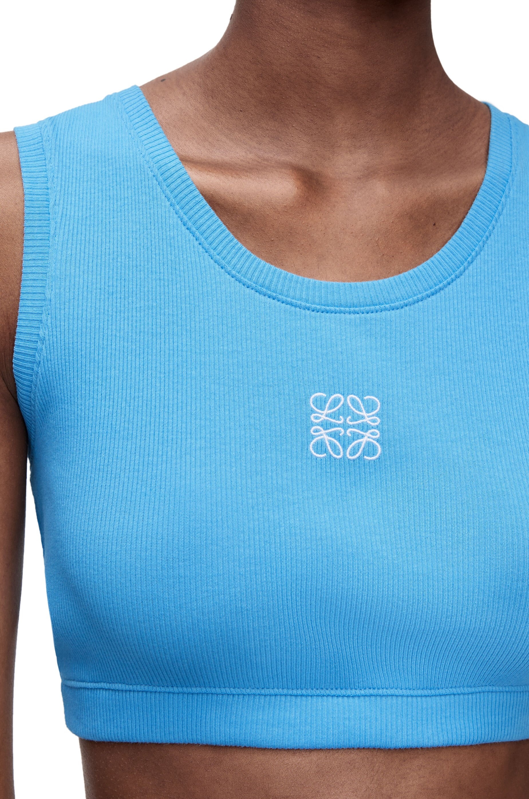 Cropped Anagram tank top in cotton - 5