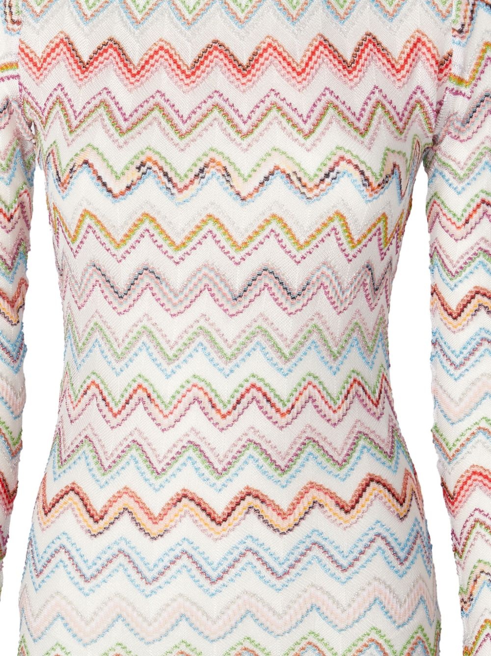 zigzag-woven mini dress - 2