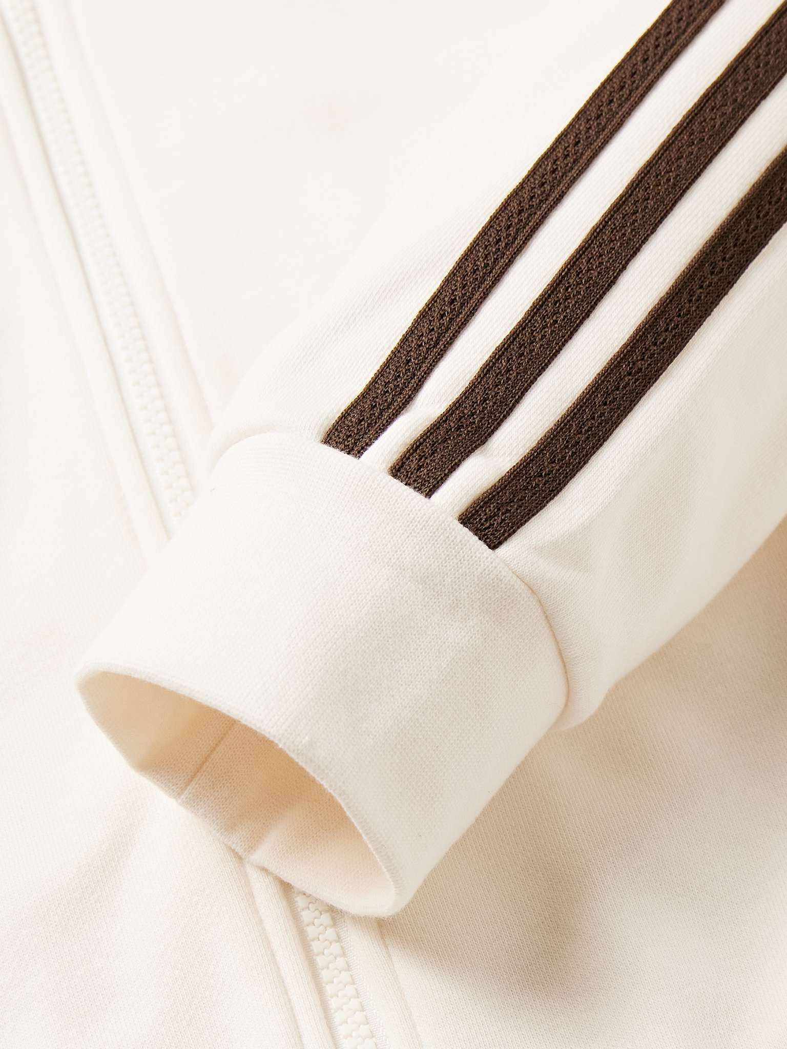 + Wales Bonner Striped Logo-Embroidered Cotton-Blend Jersey Track Jacket - 3