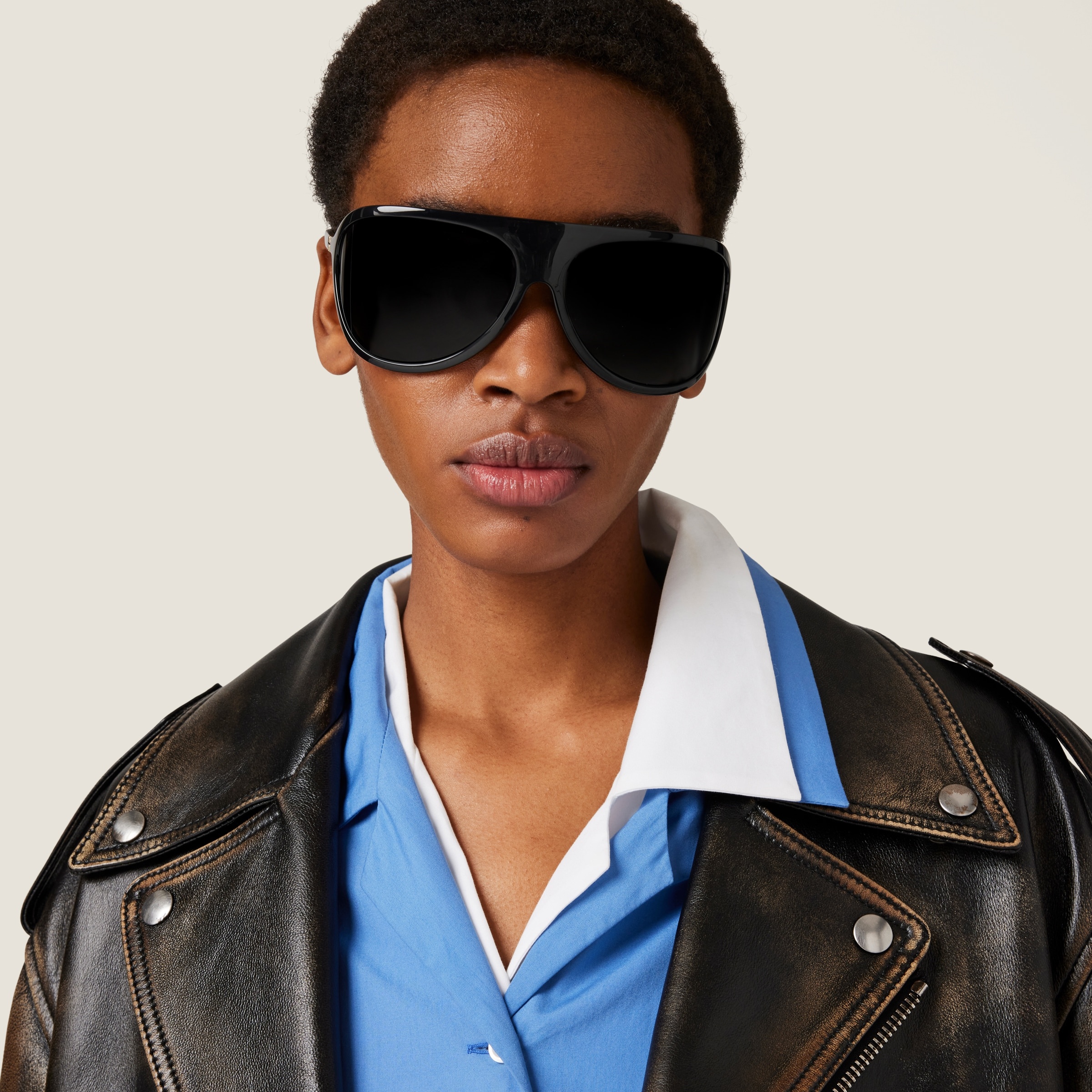 Nappa leather biker jacket - 4