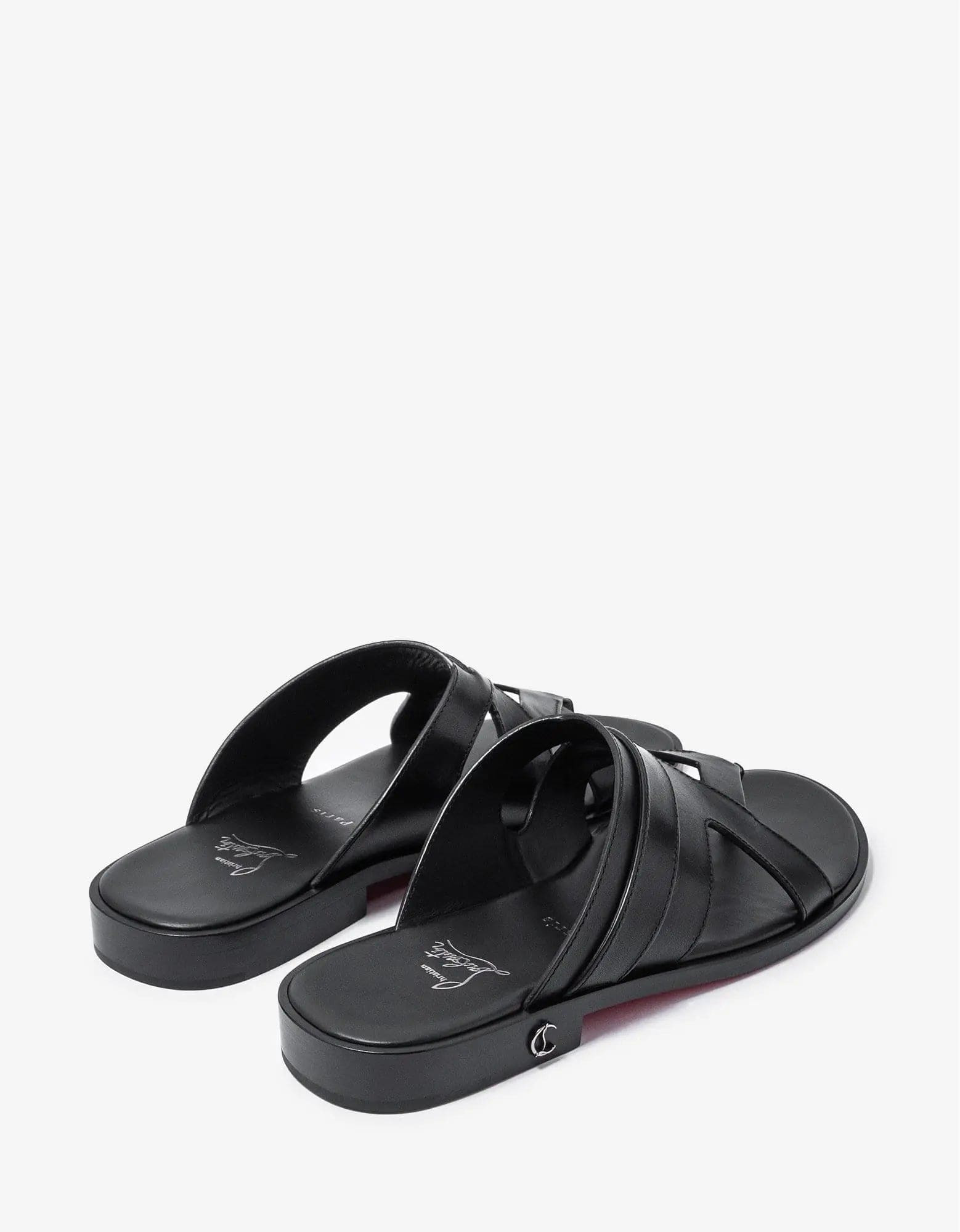 Christian Louboutin Sinouhe Black Leather Sandals - 6