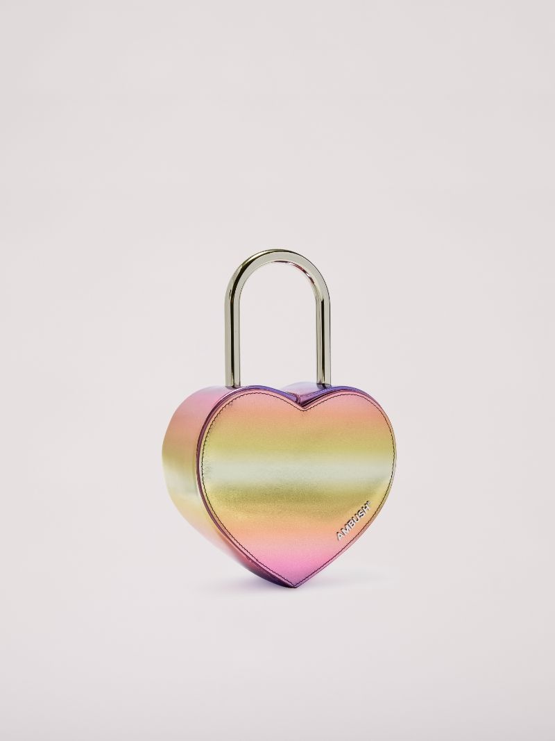 METAL HEART PADLOCK BAG - 4