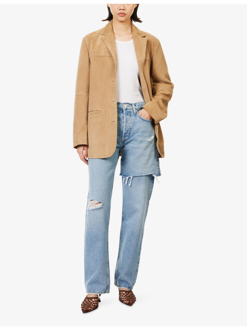 AGOLDE Amryn Distressed Straight-Leg Denim Jeans outlook