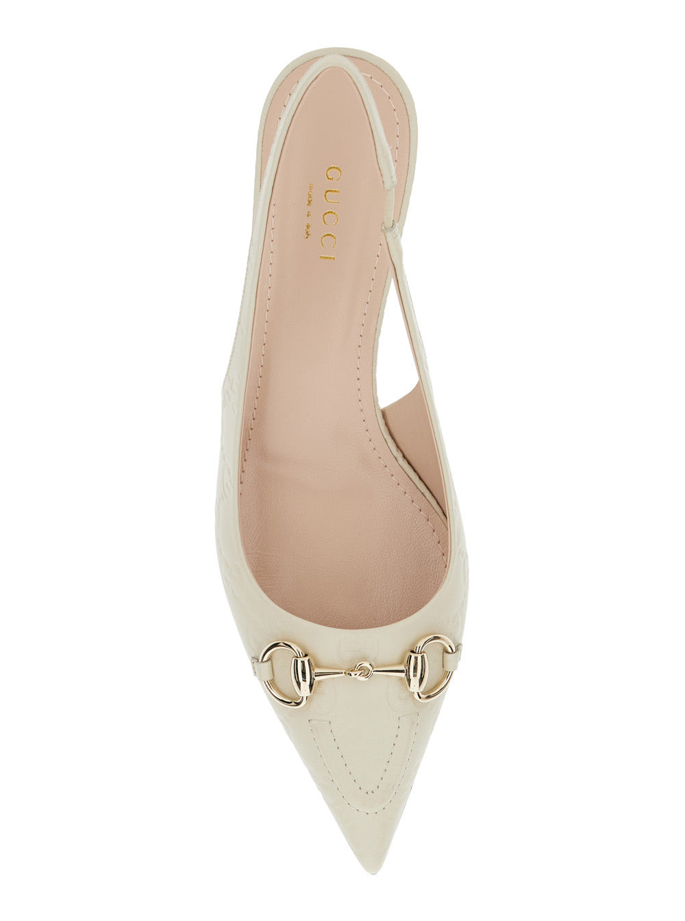 Gucci Women 'Erin' White Décolleté With Clamp On The Front In Leather Woman - 4