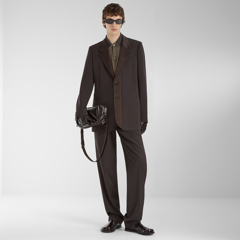 FENDI Jacket Brown wool crêpe blazer outlook