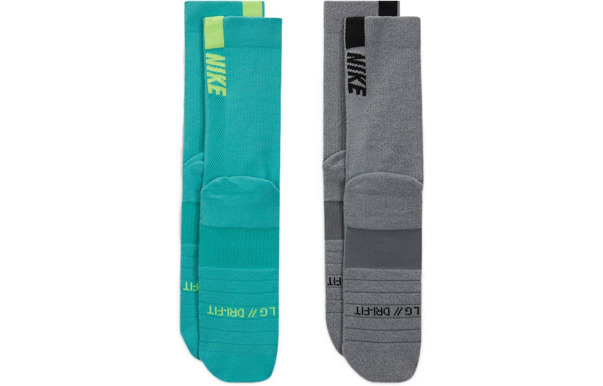 Nike Multiplier Casual Logo Sports Knit Socks Unisex 1 2 Pairs Blue Gray SX7557-916 - 2