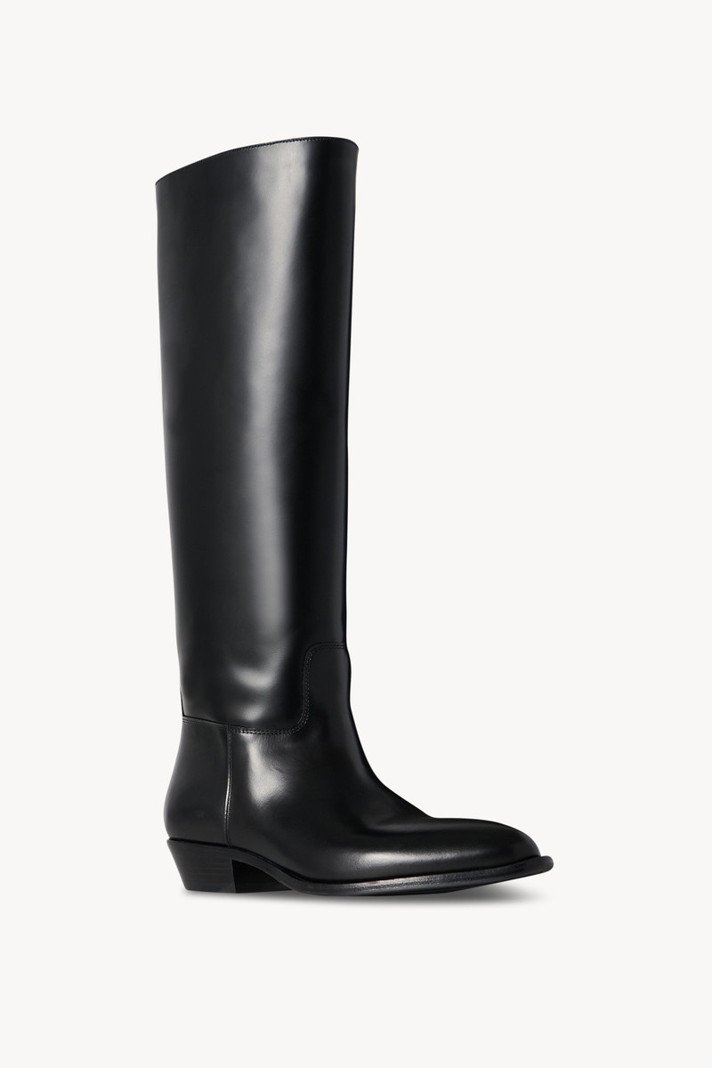 The Row Western Boot in Leather outlook