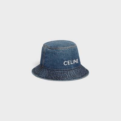 CELINE Celine embroidered union wash denim bucket hat outlook