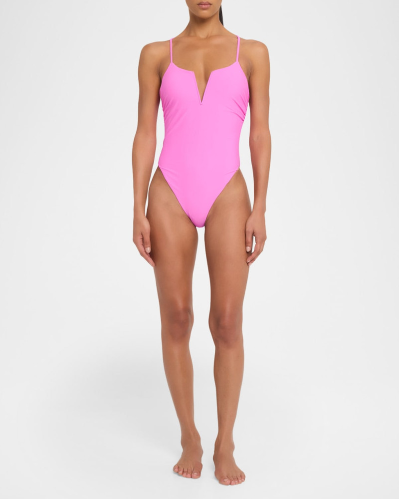RAMY BROOK Bexley V-Neck One-Piece Swimsuit outlook