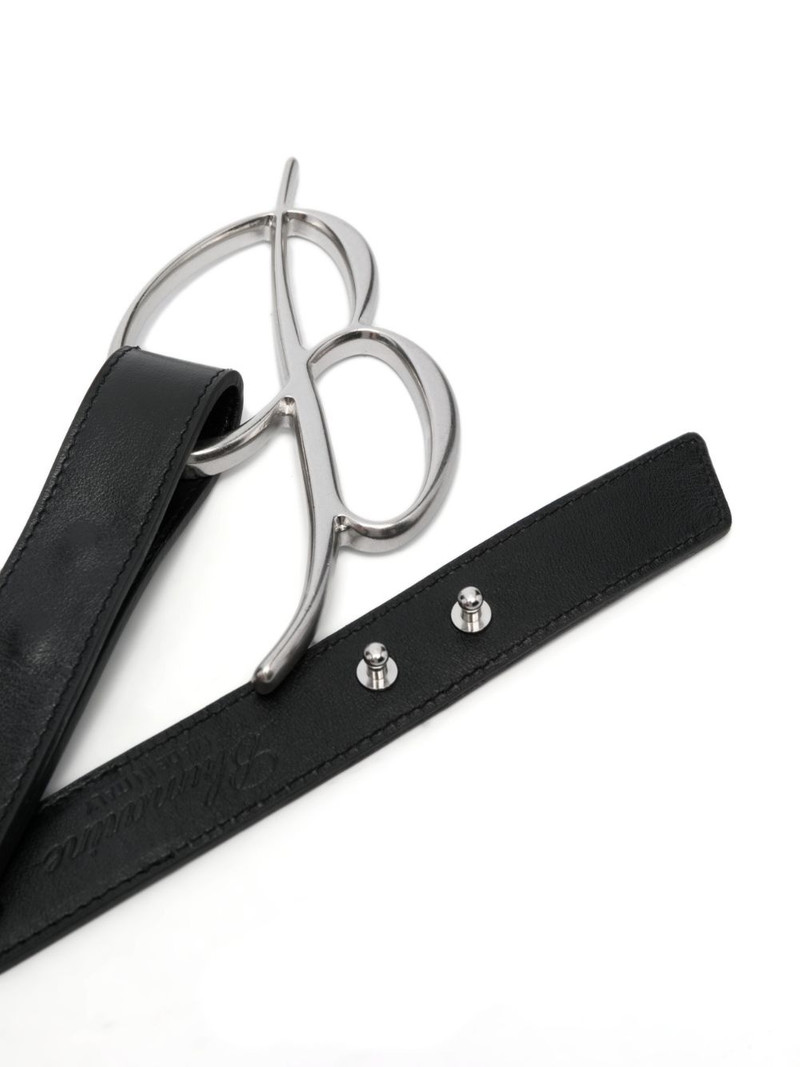 Blumarine logo-buckle leather belt outlook
