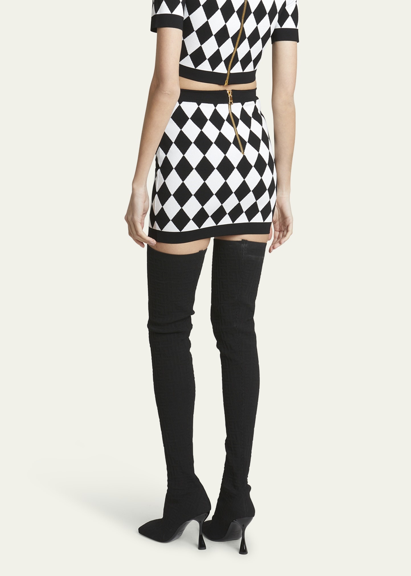 Diamond Knit Mini Skirt - 3